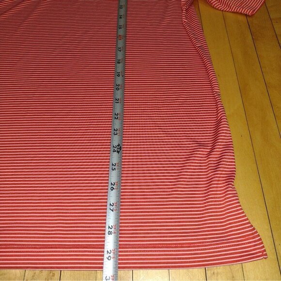 Grand Slam Performance Bright Red White Striped Mens Large Polo Golf Shirt - Picture 8 of 9